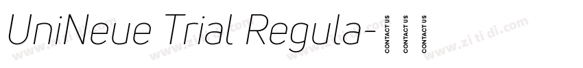 UniNeue Trial Regula字体转换